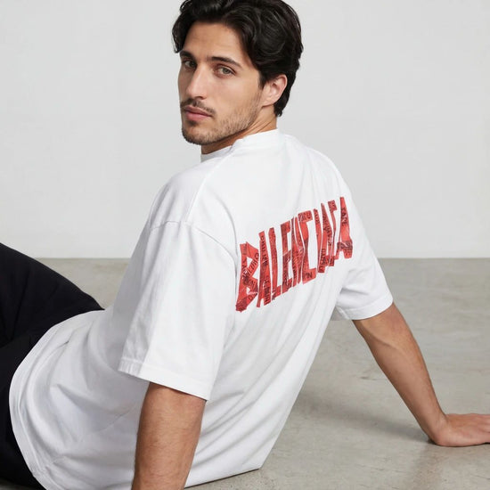 Logo Balenciaga Security Tape Blanc