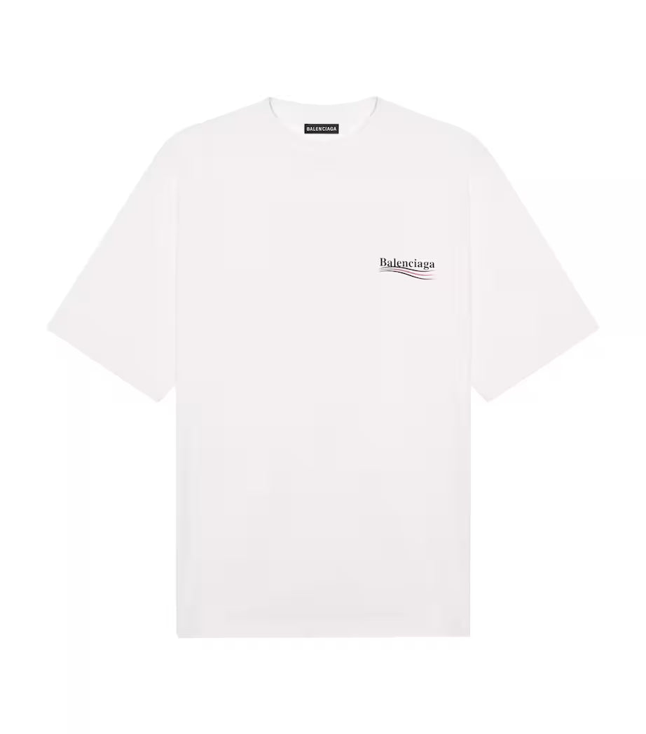 T-shirt blanc Balenciaga pour campagne politique