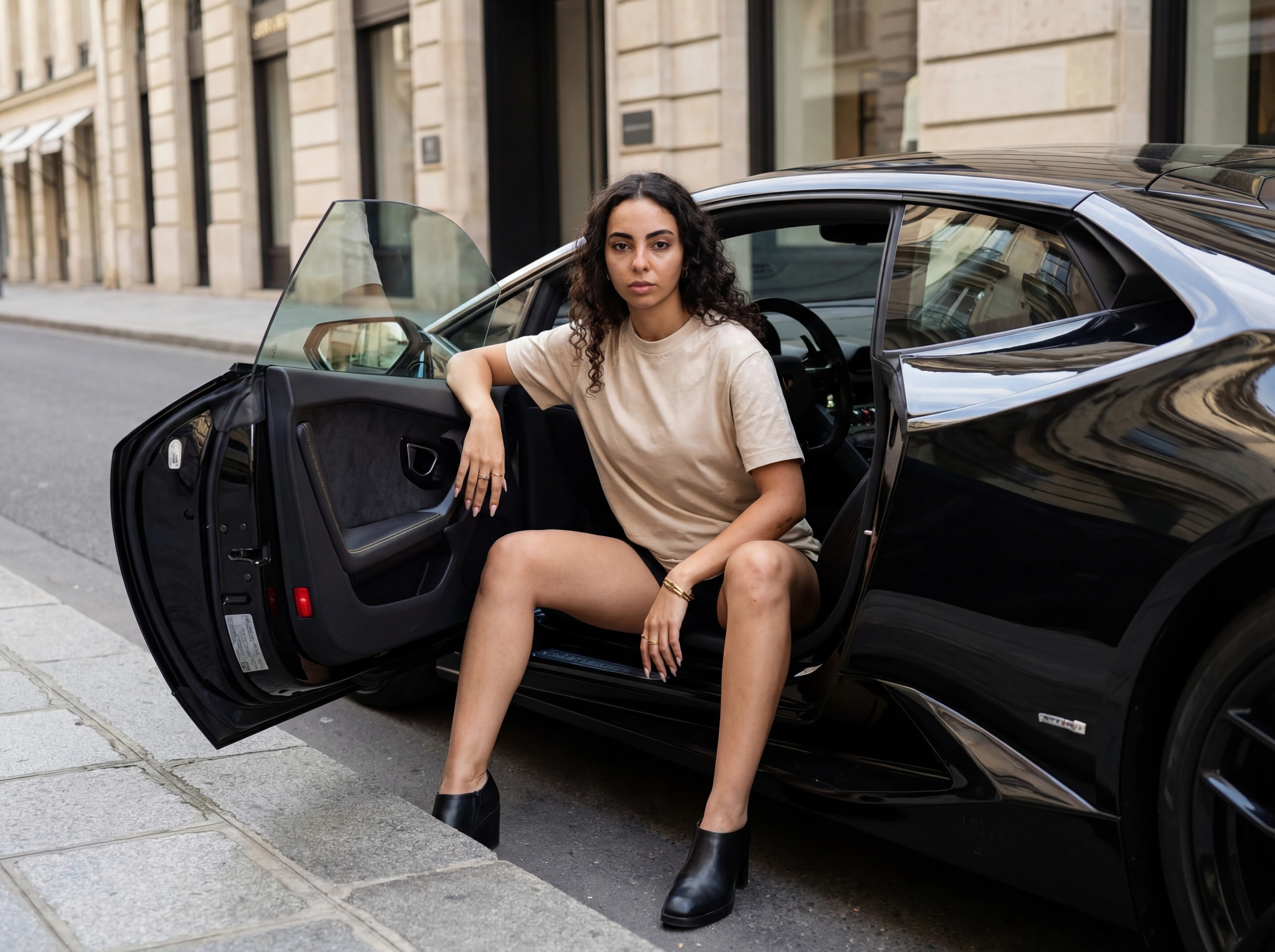 T-shirt Louis Vuitton en coton dégradé beige