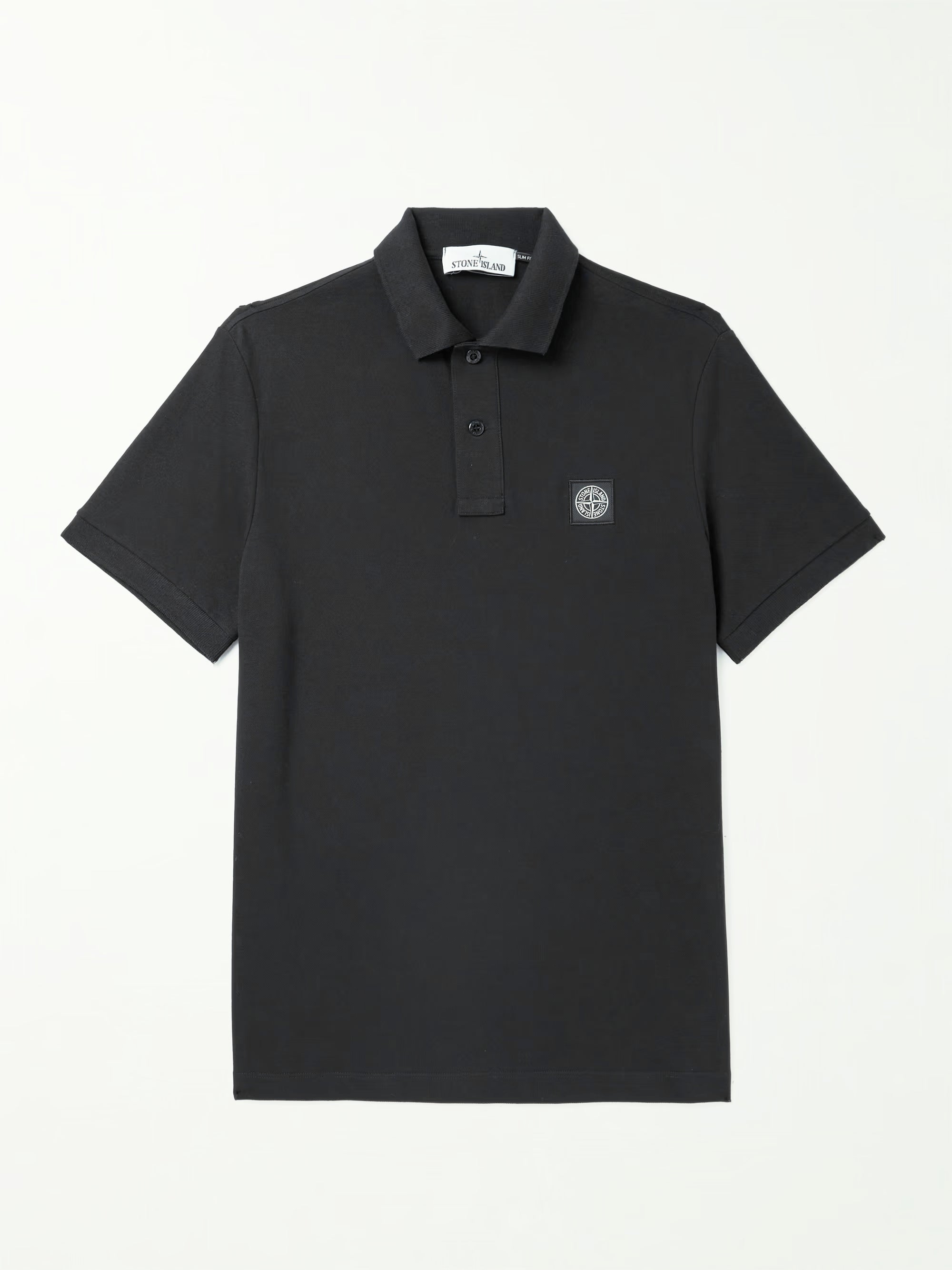 Polo Stone Island noir slim