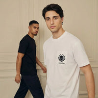 T-shirt blanc Givenchy à col imprimé logo.