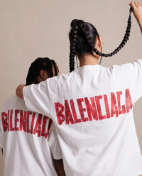 Logo Balenciaga Security Tape Blanc