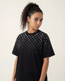 T-shirt Louis Vuitton en coton dégradé noir