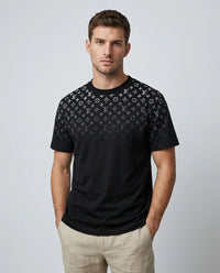 T-shirt Louis Vuitton en coton dégradé noir