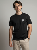 T-shirt noir Givenchy à col imprimé logo.