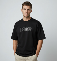 T-shirt oversize Dior et Stone Island noir 
