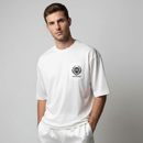 T-shirt blanc Givenchy à col imprimé logo.