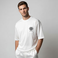 T-shirt blanc Givenchy à col imprimé logo.