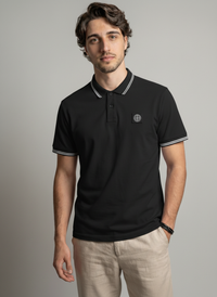 Polo Stone Island noir slim