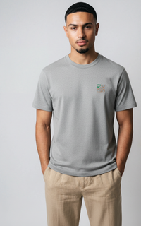 T-shirt brodé du logo LOEWE noir blanc argent